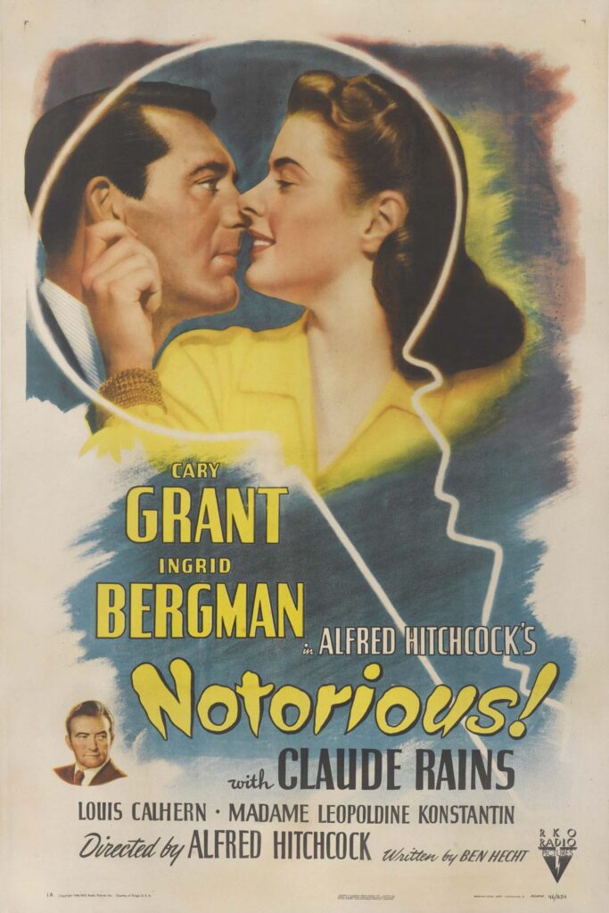 Notorious — Alfred Hitchcock's classic film poster